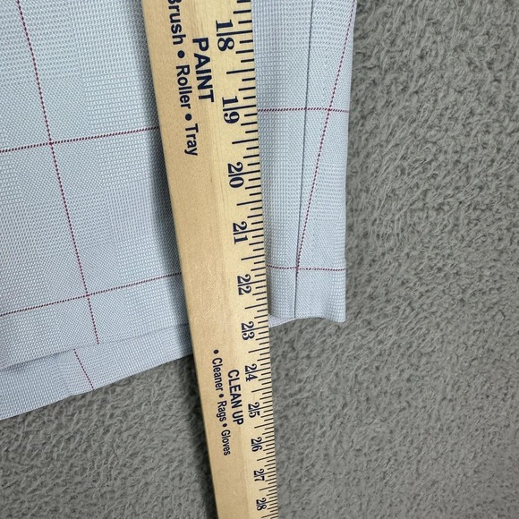 FootJoy Shorts Mens 40 Light Blue Red Windowpane Plaid Golf Performance Stretch - Picture 4 of 12